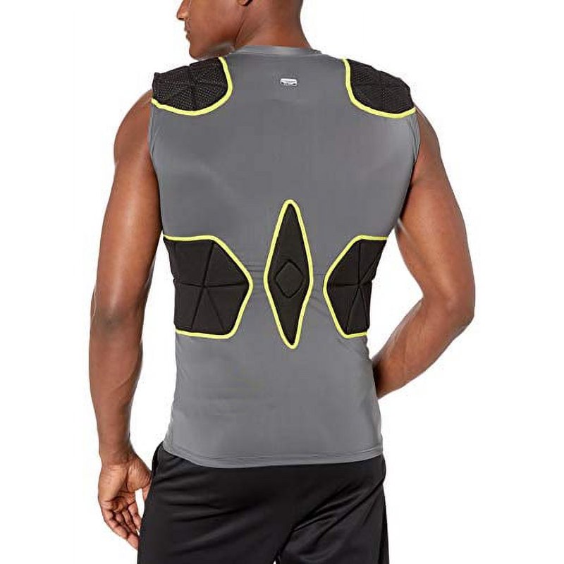 Football Compression Shirt with Built-In Cushion System - Sleeveless, Moisture-Wicking, High-Protection