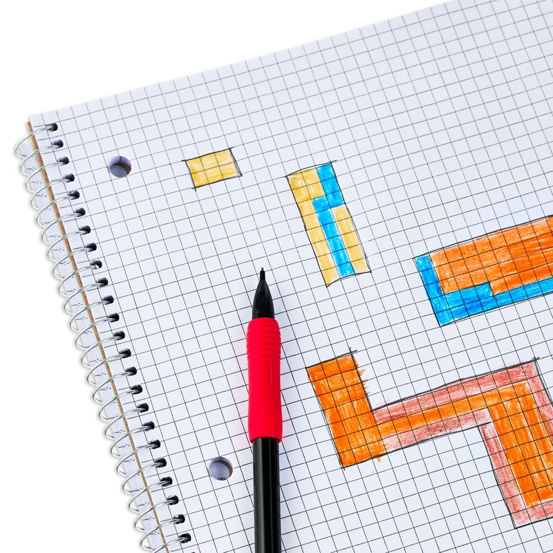 1-Subject Grid Ruled Notebook with Poly Cover - 80 Sheets, 8.5 x 10.5 in