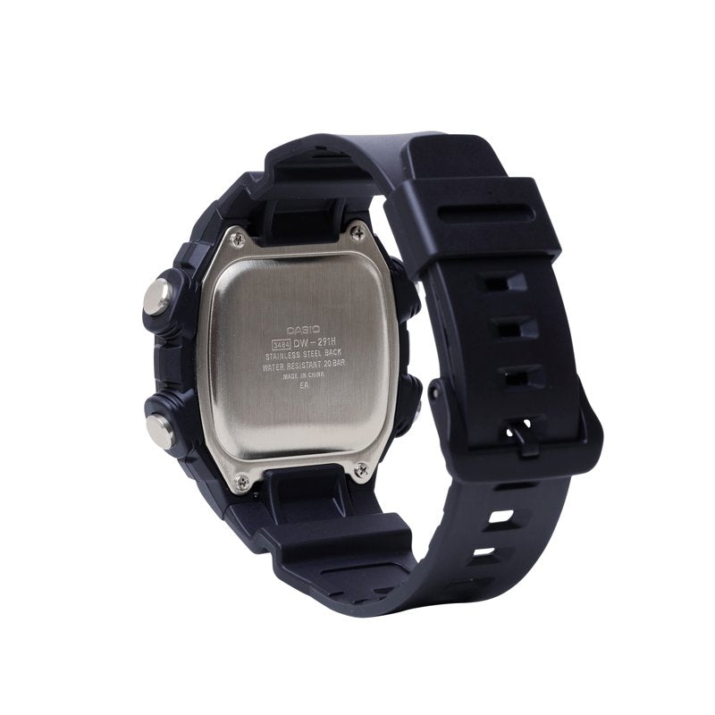 Digital Quartz Watch Men 200m Water-Resistant Resin Band 10-Year Battery