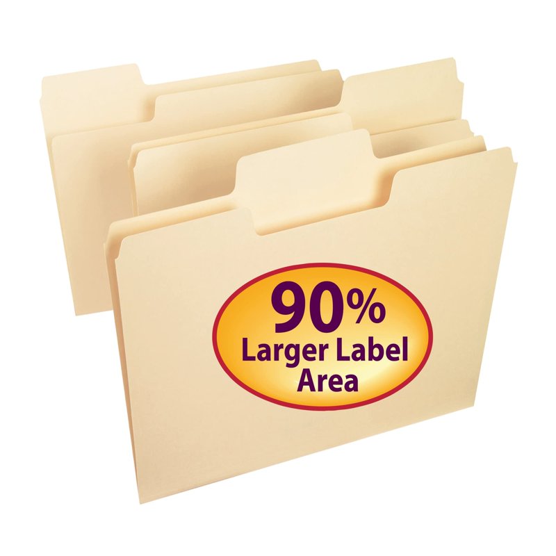 Manila Blank Card Guide - 3x5 Inch Filing Labels, 100 Sheets