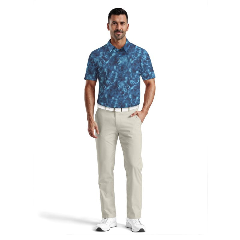 Performance Watercolor Camo Golf Polo Shirt Men & Big Men - Sun Protection & Moisture-Wicking