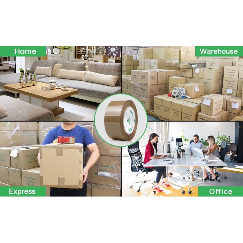 Quiet Packing Tape 4 Pack - 1.88 Inch x 55 Yards Heavy-Duty Sealing Tape