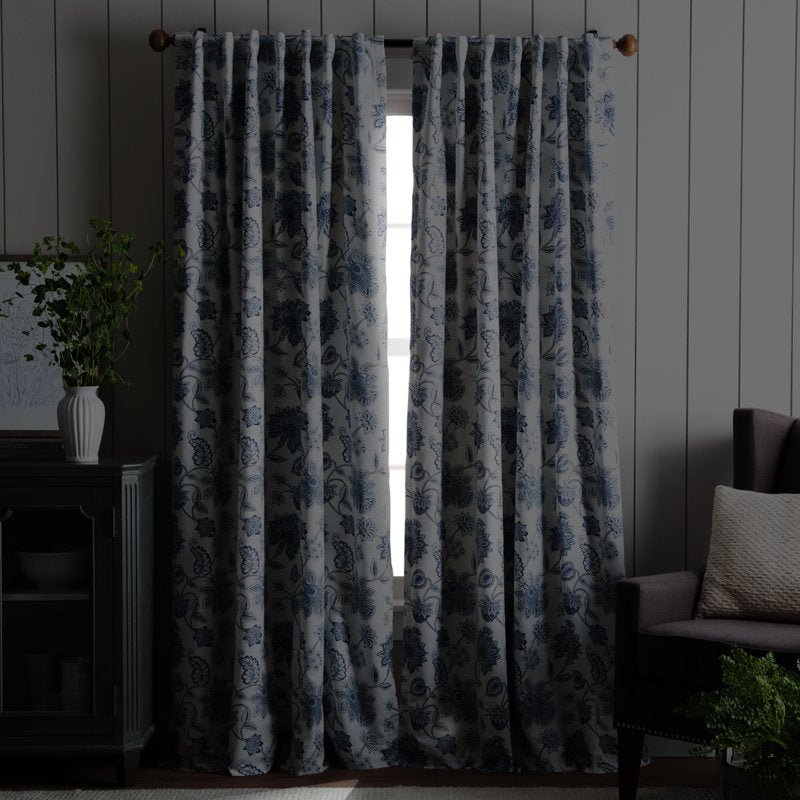 Blackout Curtain Panel Pair - Indigo, Lined, 50x95 Inches, Indoor Window Treatment
