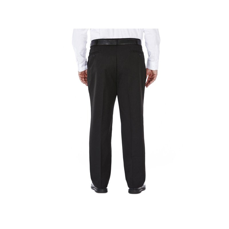 Haggar Big & Tall Cool 18 Pleat Front Pant — Classic Fit, Black / Charcoal, 50X29