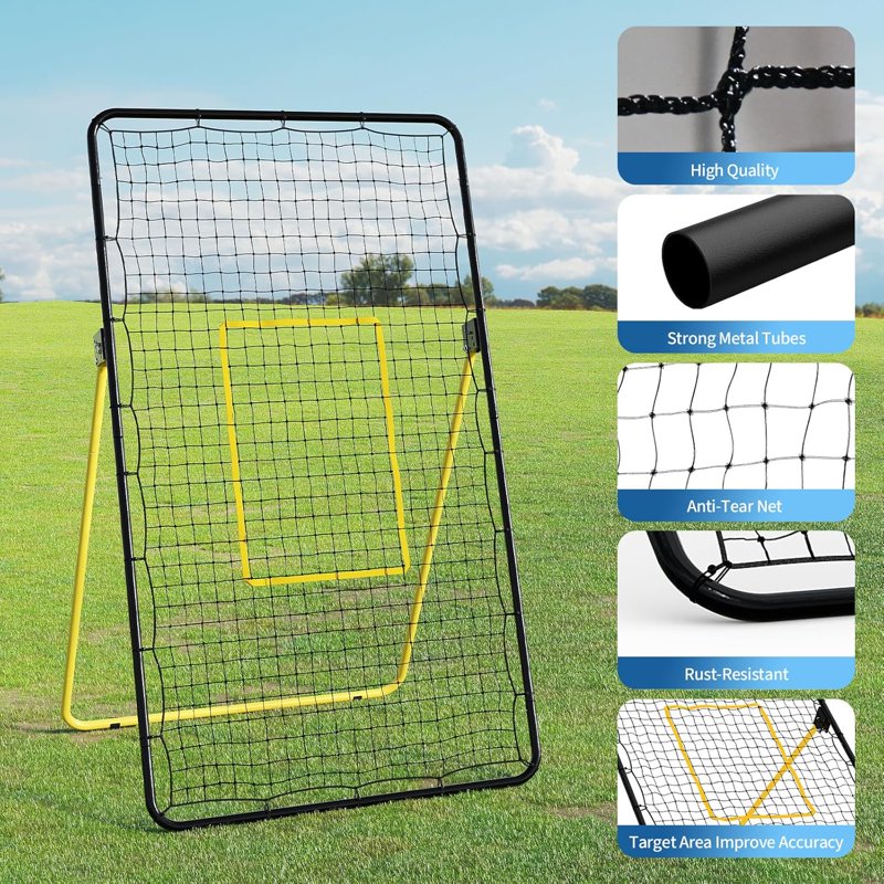 Large Volleyball Rebounder Net 7x4 ft Training Bounce Back Equipment