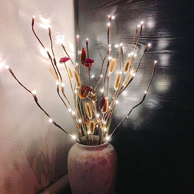 30-Inch Branch Twig Lights with 20 LED Bulbs - Indoor Decorative Tree Branches
