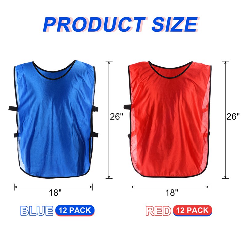 Youth Soccer Pinnies Training Vests - Lightweight Team Jerseys for Practice
