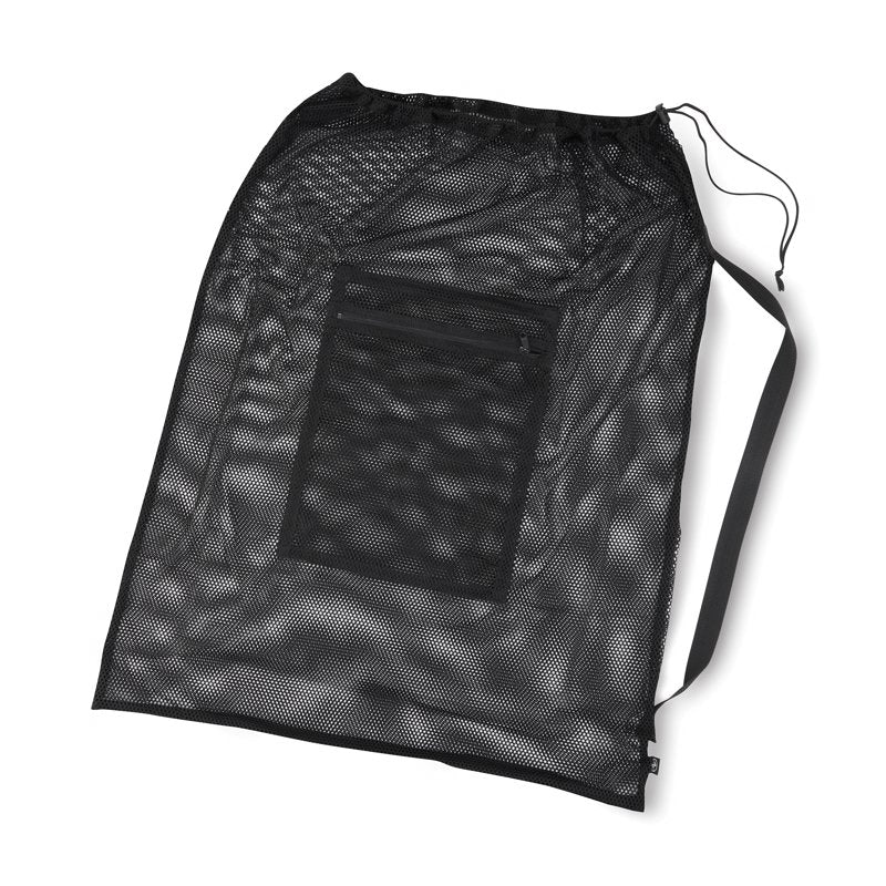 Mesh Ball Bag with Drawstring Shoulder Strap for Sports Equipment - Unisex