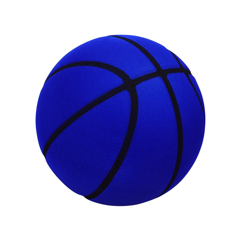 Silent Foam Basketball 7 Inch No Noise Indoor Dribbling Training Ball for Skill Development — Blue