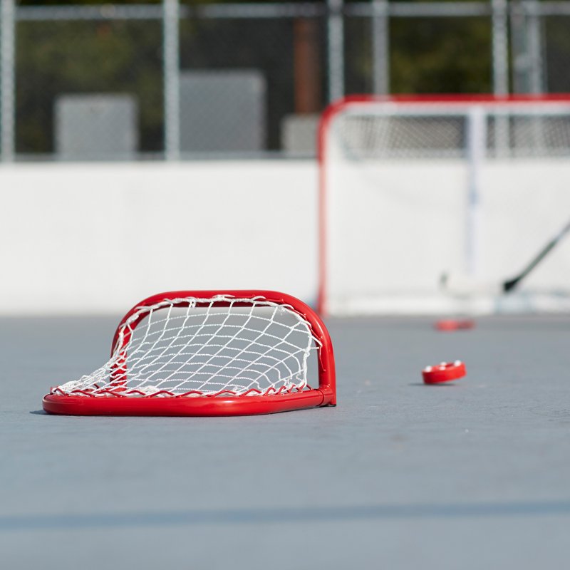 Mini Street Hockey Goal Net - 12 x 6.25 Inch Steel Practice Goal