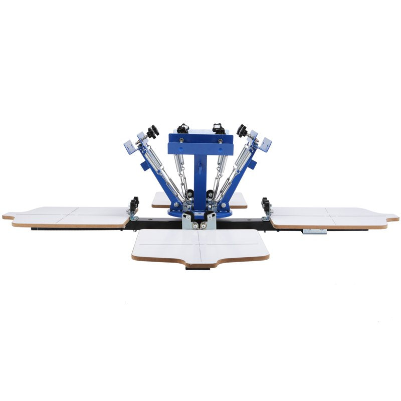4 Color 4 Station Screen Printing Machine for T-Shirts - Rotatable Silk Screen Press