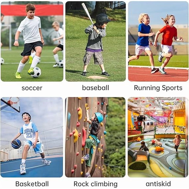 Kids Youth Grip Soccer Socks - Non-Slip Athletic Socks for Boys Girls