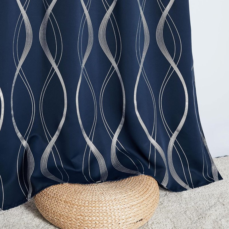 2pcs Blackout Curtains - Thickened Encrypted Fabric for Bedroom, Living Room, Winter & Summer Privacy - Blue