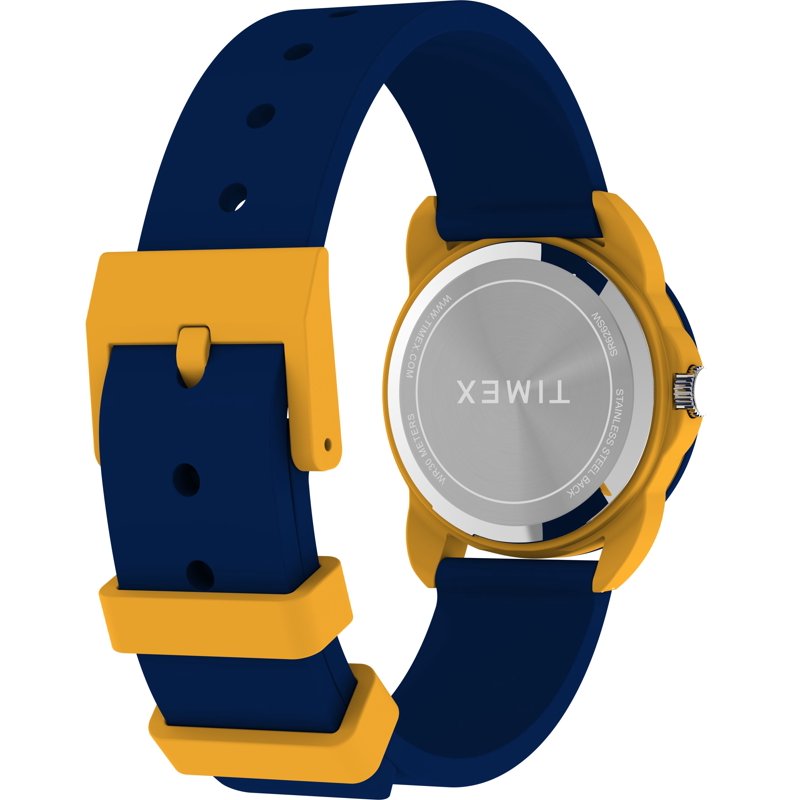 Kids Analog Watch with Blue Silicone Strap and White Dial - Durable 30mm Case
