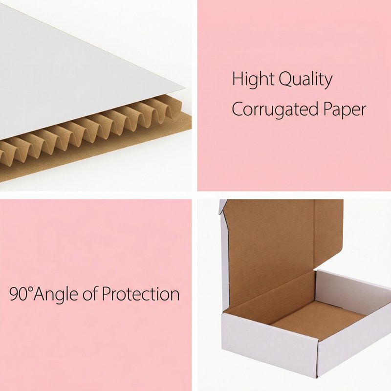 White Corrugated Shipping Boxes 40 Pack - 9x6x2 Inch Gift & Packaging Boxes