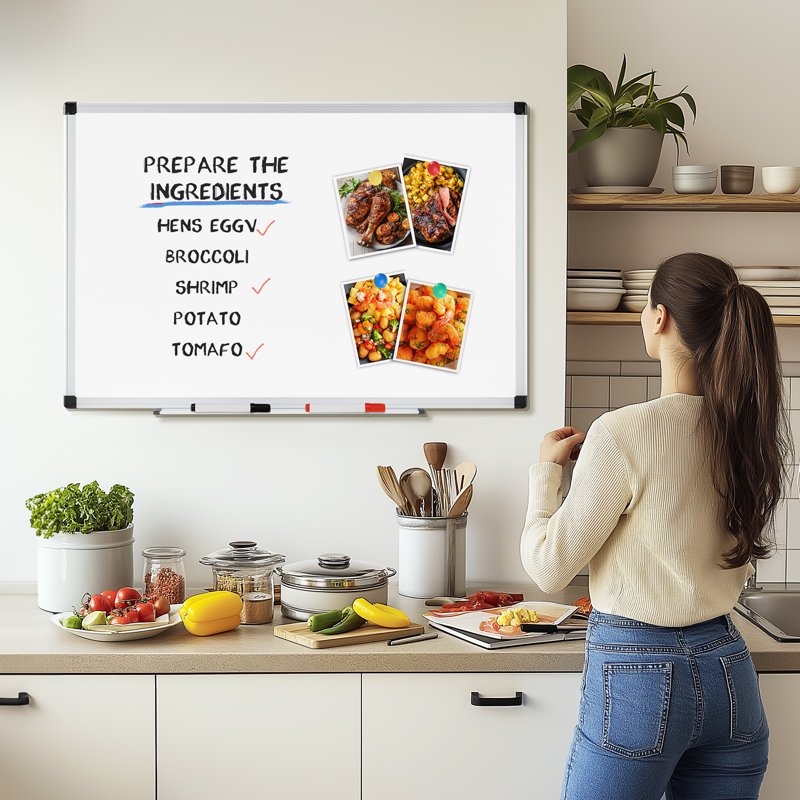 Magnetic Dry Erase Board with Aluminum Frame - Multiple Sizes & Pack Options