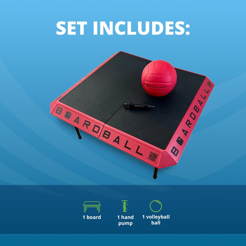 Portable Volleyball Board Game Set with Pump - Indoor & Outdoor Play