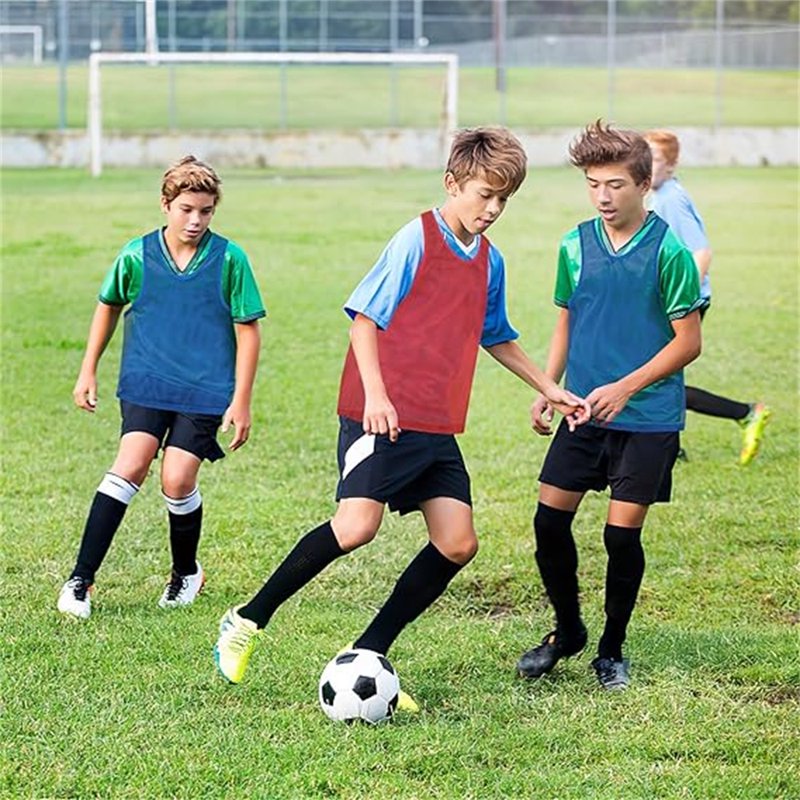 Youth & Kids Sports Team Pinnies - Mesh Practice Vests for Football, Basketball, Soccer, and More