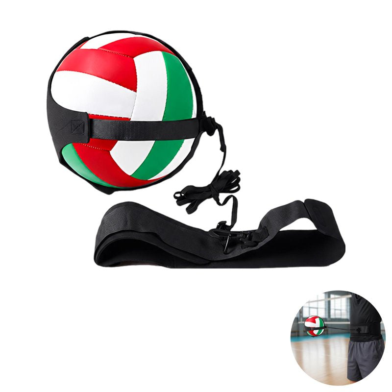 Volleyball Spike Trainer with Adjustable Elastic Cord & Neoprene Waistband - Solo Practice Aid