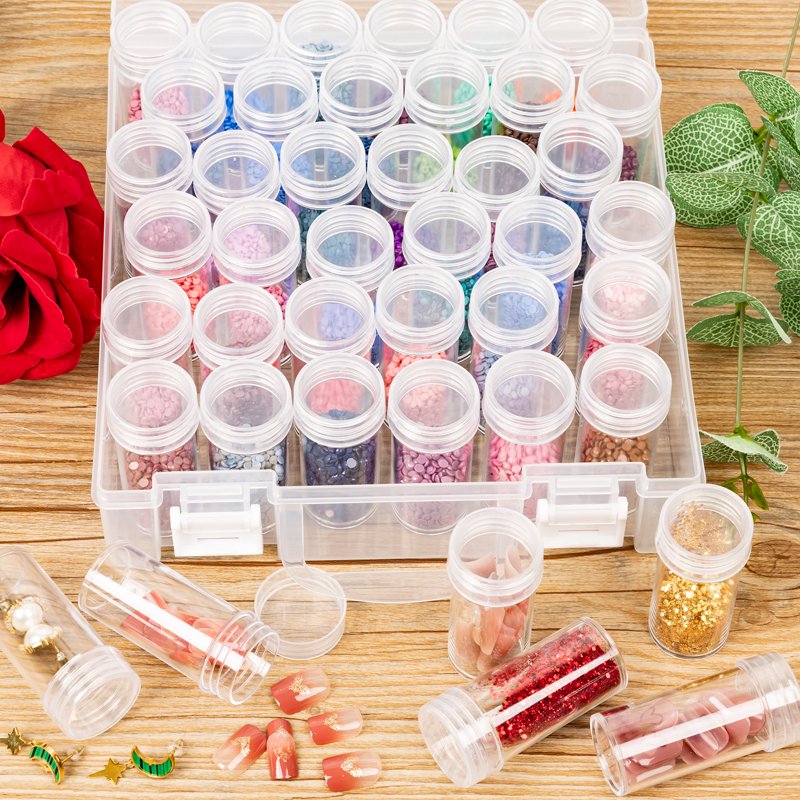 Bead Organizer with 42 Grid Storage Compartments for Jewelry and Craft Supplies