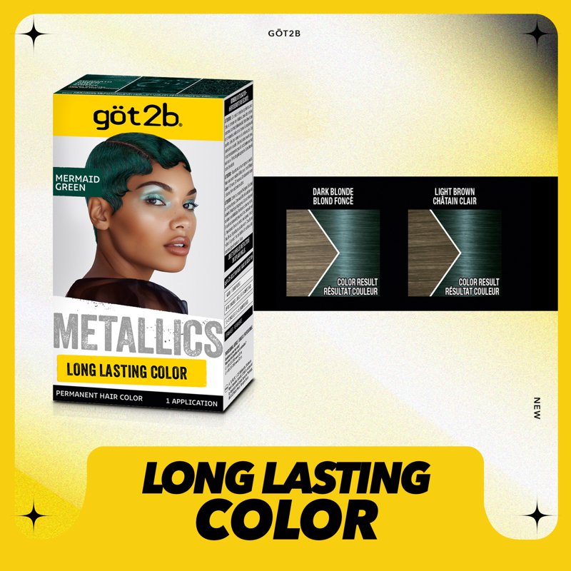 Permanent Metallic Hair Dye Kit for Vibrant, Shimmering Colors