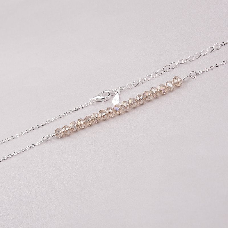 Sterling Silver 17 Beads Necklace Gift for 17th Birthday Girl
