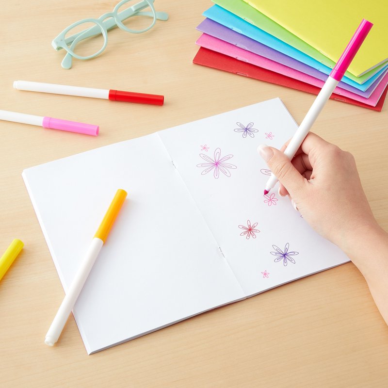 Unlined Sketchbooks for Kids and Students - 24 Pack A5 Blank Notebooks