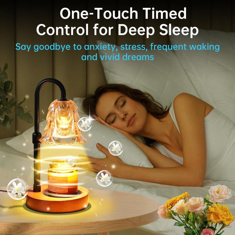 Candle Warmer Lamp with Timer & Dimmable Switch - Adjustable Height, Includes Bulbs, Home Decor Gift