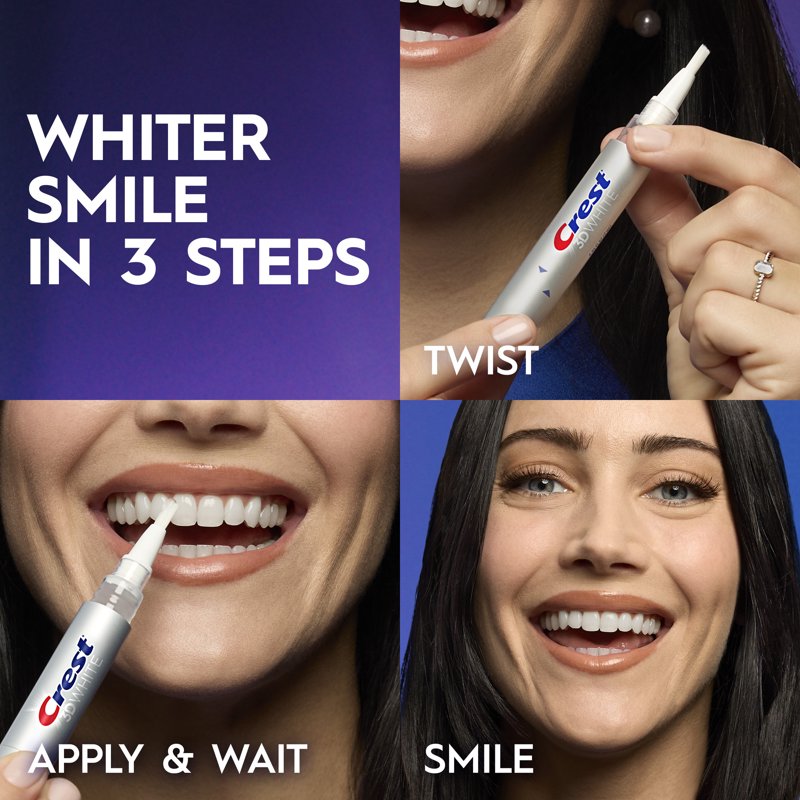 Crest 3DWhite Whitening Gel Pen, Easy-to-Use Pen, 4 mL
