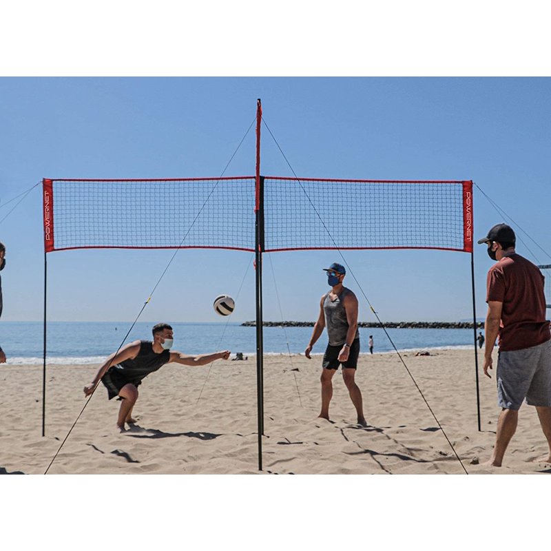 Outdoor Volleyball Net for Four Square Game - Portable & Adjustable Sports Equipment