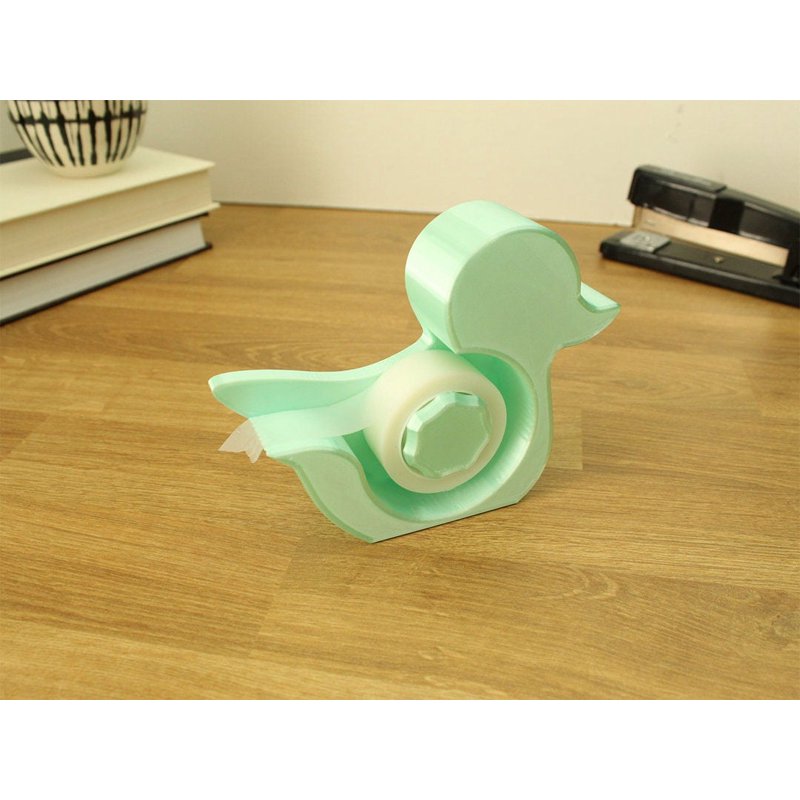 Duck Tape Dispenser - Heavy-Duty Handheld Cutter with Blue Sparkle Variation