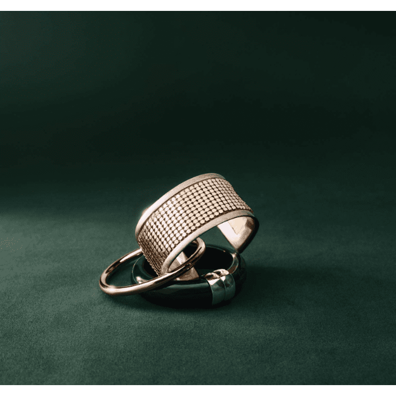 Mixed Metal Chainmail Cuff Bracelet for Women - Scoop