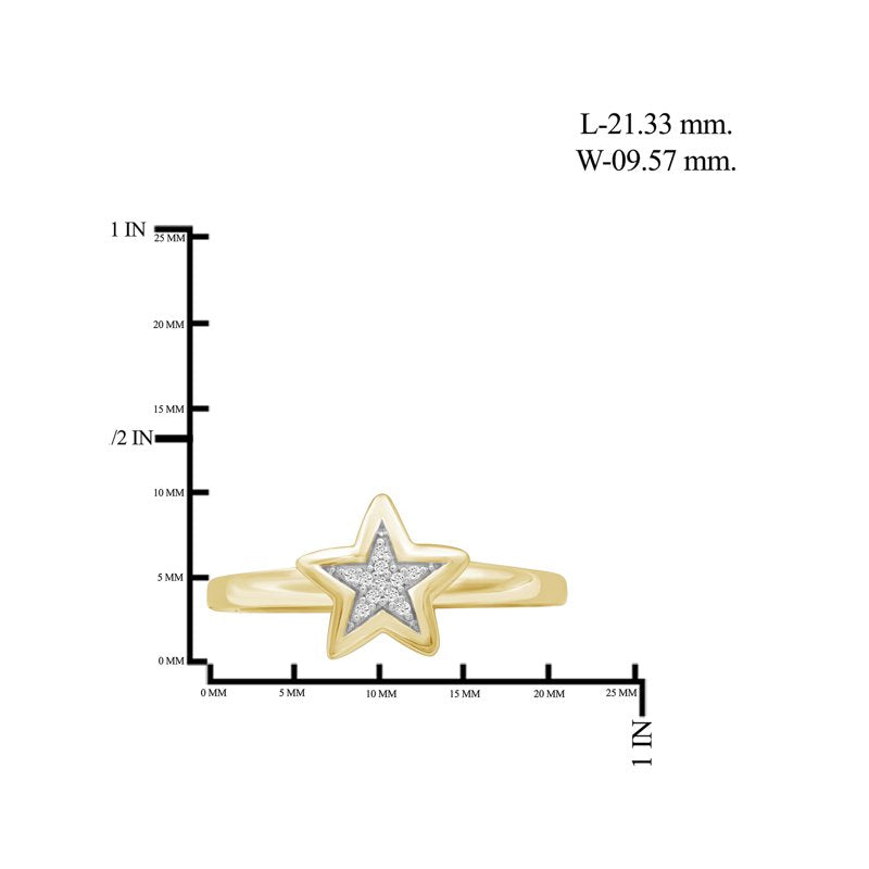 Gold-Plated Silver Diamond Accent Ring Set for Women – Charismatic Jewelry