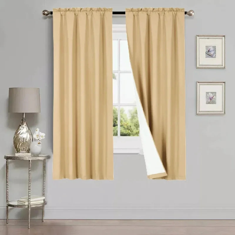 Light Filtering Microfiber Window Curtain Panel - 35x84 Inches, Rod Pocket