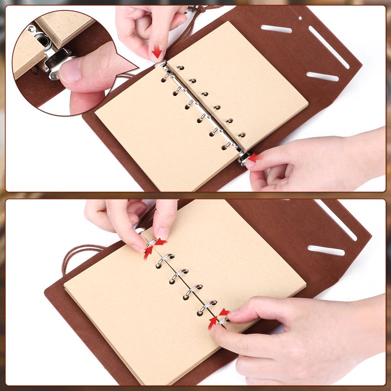 Vintage PU Leather Travel Notebook - Refillable Pocket Journal for Men & Women