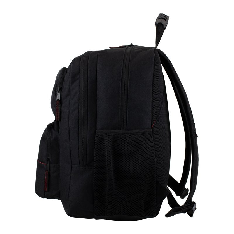 Durable Red & Black Laptop Backpack with Multiple Compartments