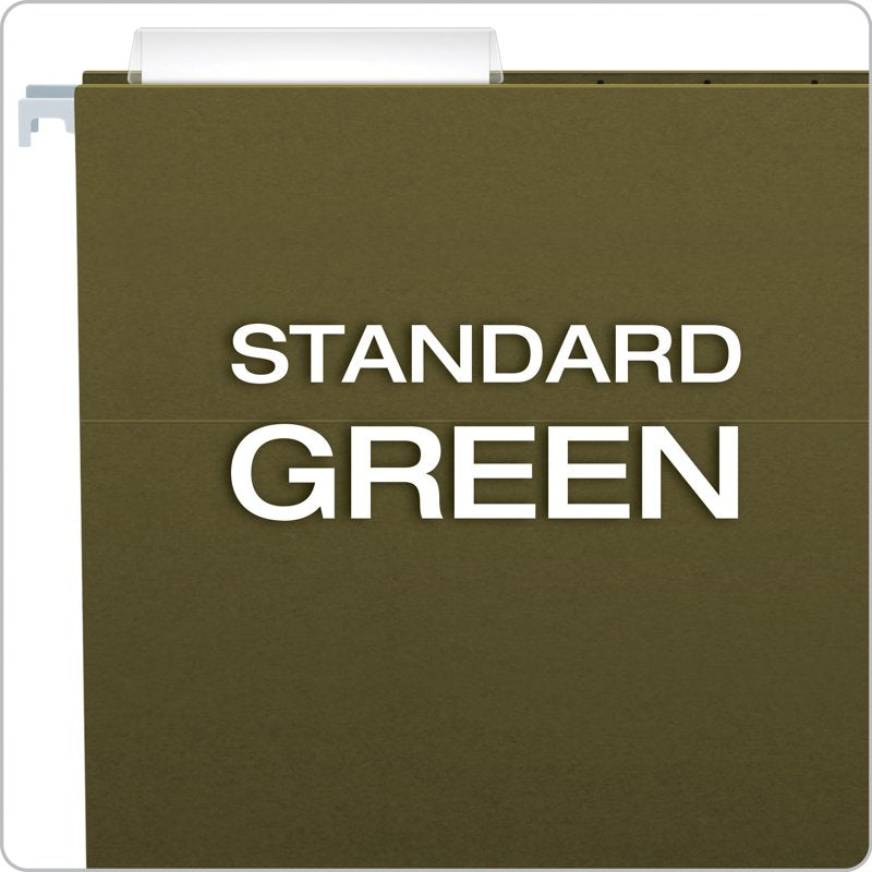 Recycled Letter Size Hanging Folder, Green, 1/3 Cut, 25 Pack