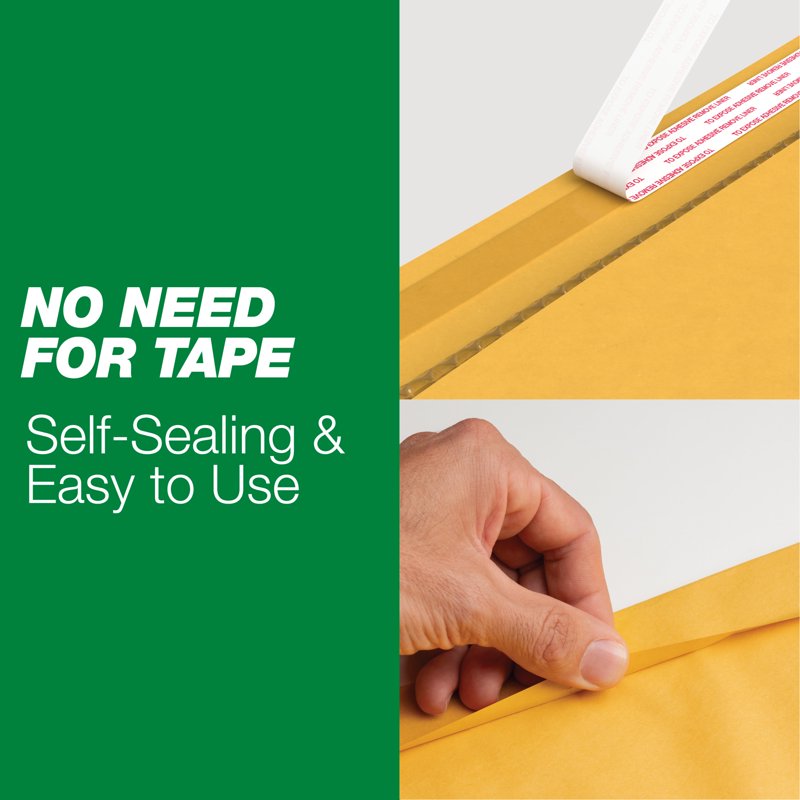 Self-Seal Kraft Bubble Mailers 8.5 x 11 Inches - Pack of 12