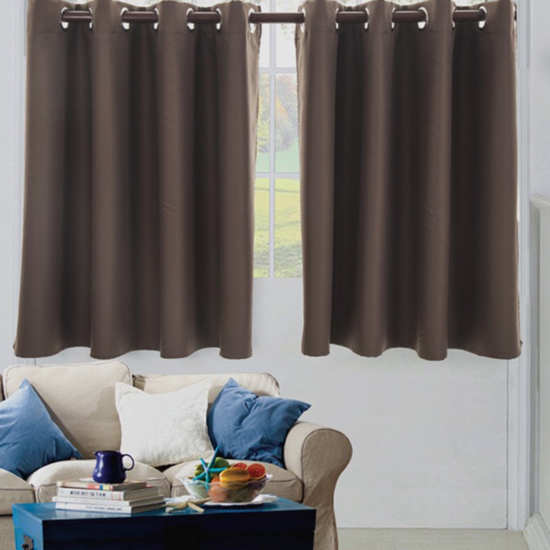 Blackout Curtains 2-Piece Thermal Insulated Window Drapes - Adjustable Length, Rod Pocket, 29x36 Inches