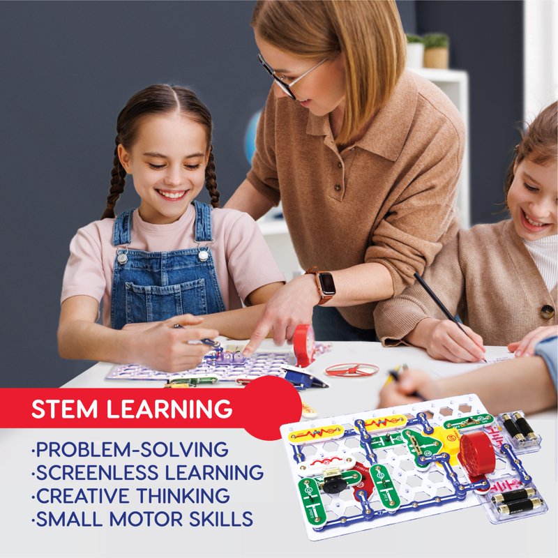 Electronic Science Kit for Kids - 305 Projects STEM Educational Toy with 60+ Parts