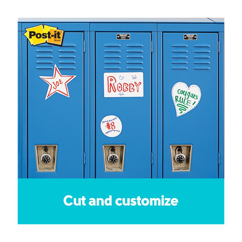 Post-it Super Sticky Dry Erase Sheets - 7x11.3 In, Reusable Whiteboard Surface
