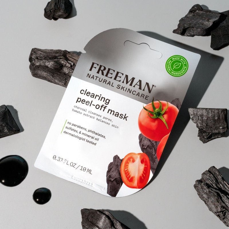 Charcoal & Tomato Peel-Off Facial Mask for Acne - 4 Pack
