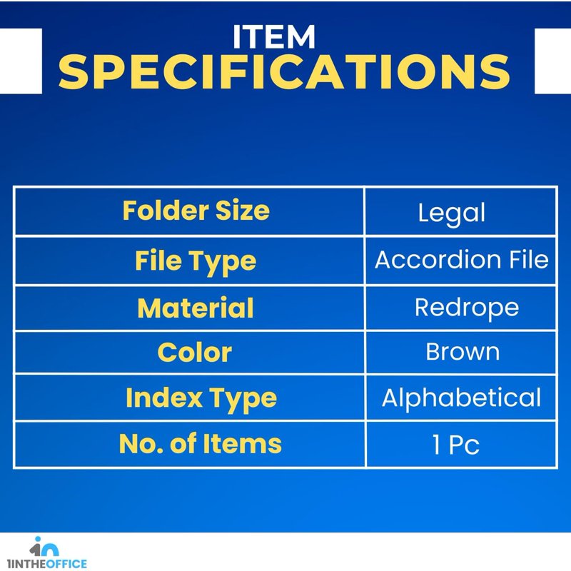 Expanding File Folder Organizer A-Z Legal Size Brown - Heavy Duty Document Storage