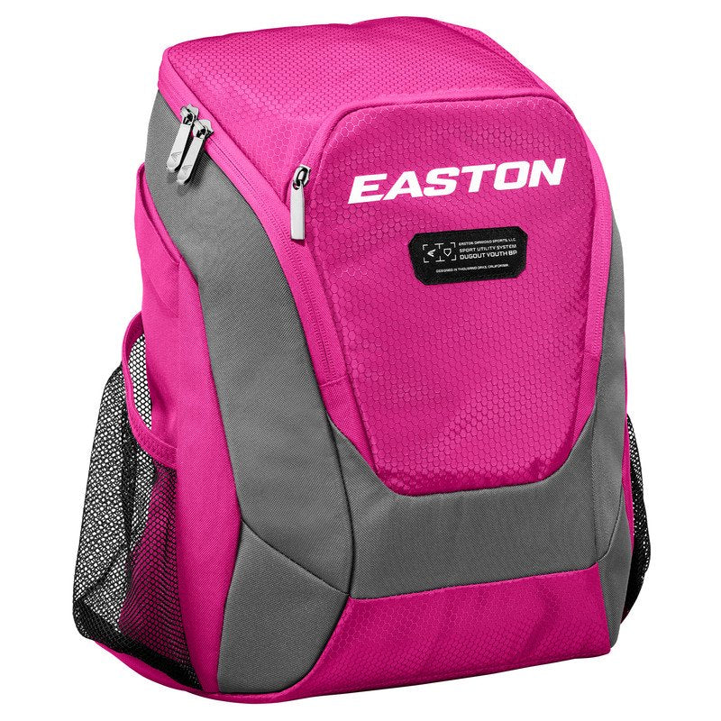 Youth Sports Backpack with Helmet & Water Bottle Pockets - Pink