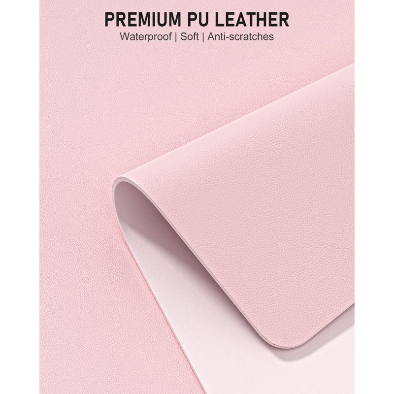 Large PU Leather Desk Pad - Non-Slip Waterproof Mouse Mat for Office & Gaming