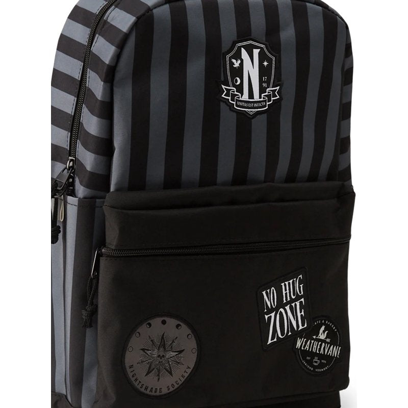 Wednesday Patches Adventure Backpack with Laptop Sleeve - School & Travel Ready