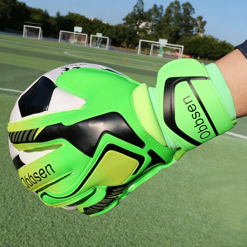 Goalkeeper Gloves for Soccer Youth & Adults with Finger Protection - Obbsen, 3 Colors, Size 5/6/7/8/9/10, Lime Volt Green (Variation 10)