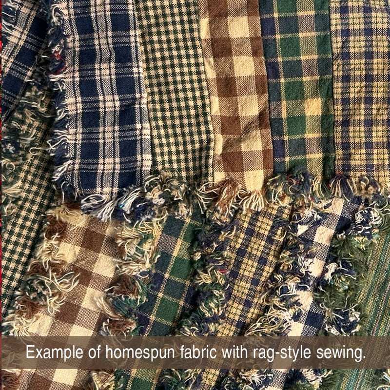 Precut Quilt Fabric Jelly Roll - Blue Green Plaid 22 Strips 2.5x44 inches