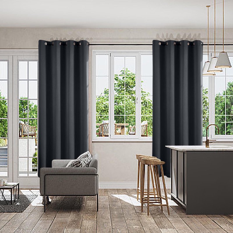 Light Blocking Curtain Panel Pair - Elegant Bedroom & Living Room Curtains 52x63in
