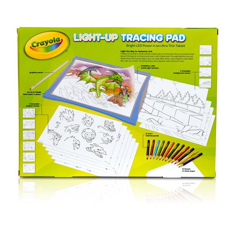 Light Up Tracing Pad for Kids and Artists with Colored Pencils - Blue